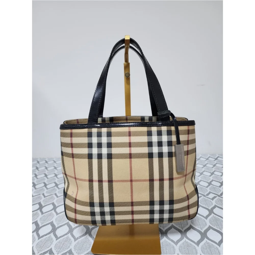 BURBERRY Vintage Nova Check Hand Bag Beige/Black - Picture 3 of 14